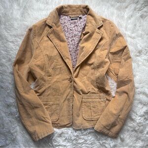 5-7-9 Vintage y2k Yellow Corduroy Fitted Blazer Jacket